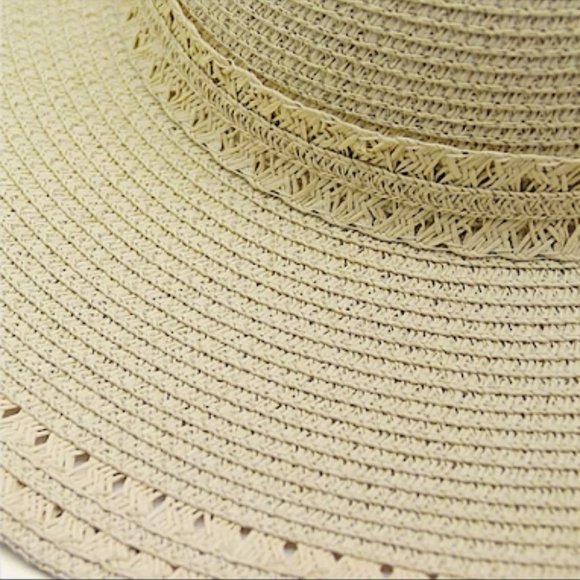 NEW WIDE BRIM STRAW SUN FLOPPY HAT - Picture 2 of 4